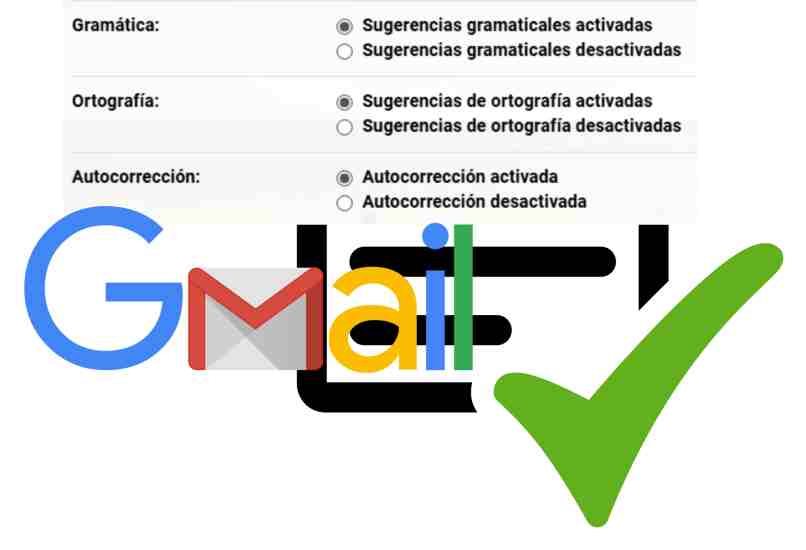activar el corrector ortografico de gmail