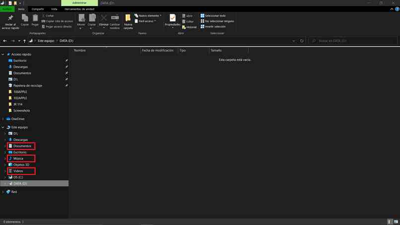 bibliotecas de windows 10