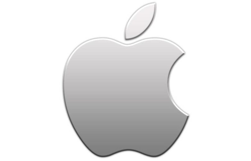 logo plateado apple