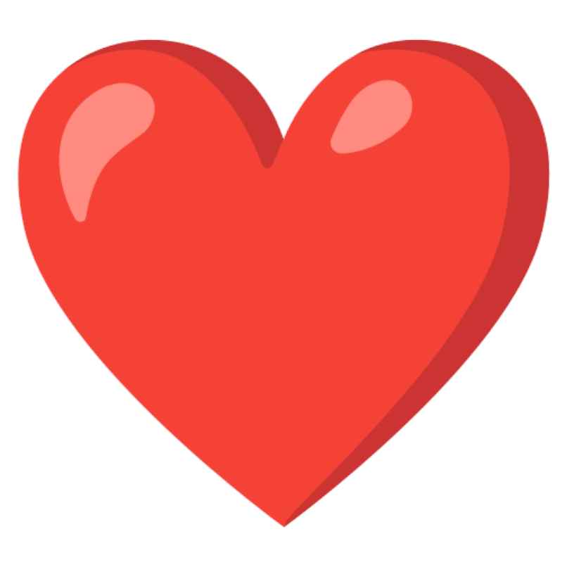 emoji del corazon rojo