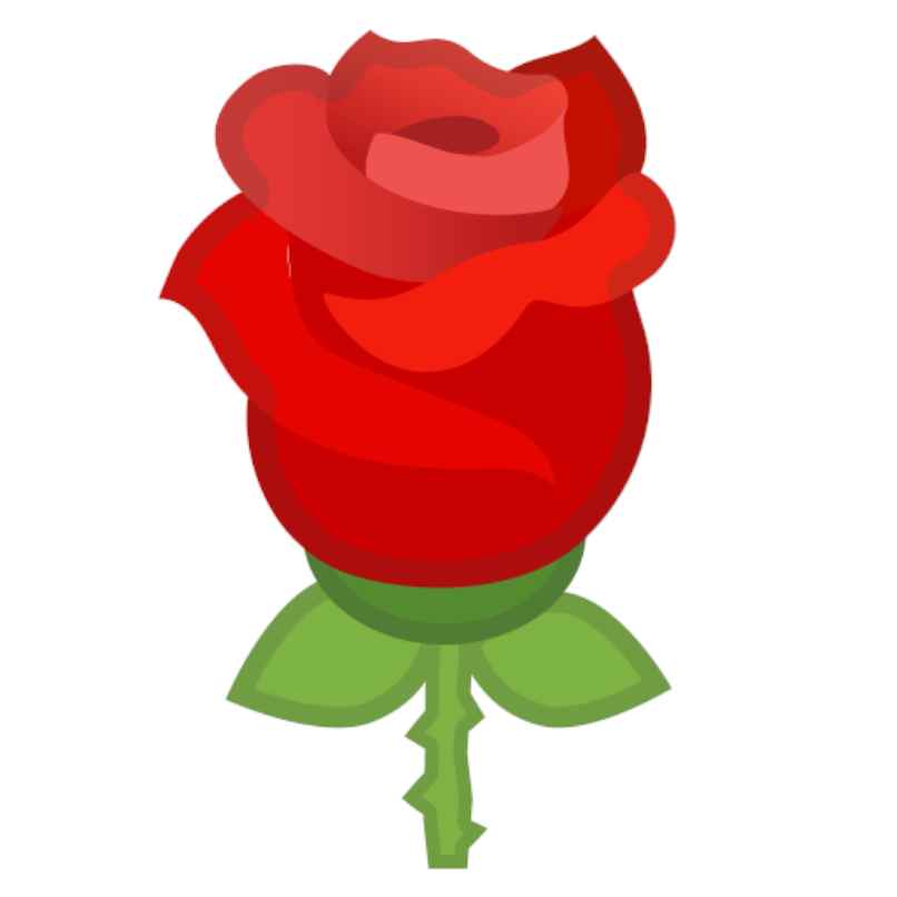 emoji de la rosa roja