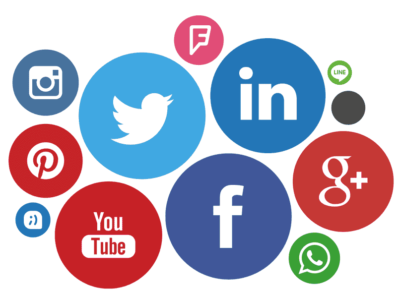logos de varias redes sociales