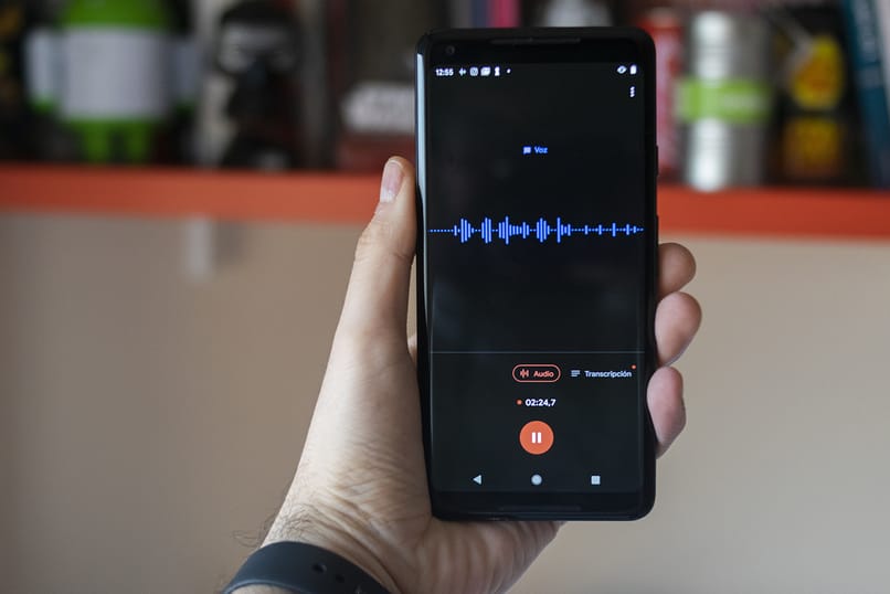 grabando audio con el movil app de capcut