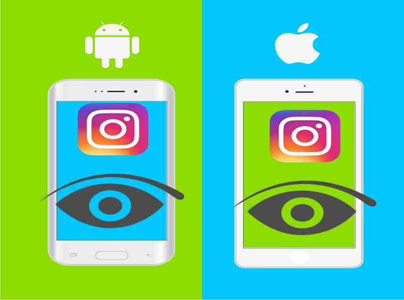icono del ojo de instagram en ios y android