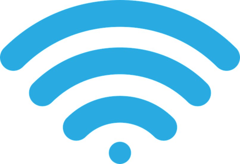 emblema de wifi en azul