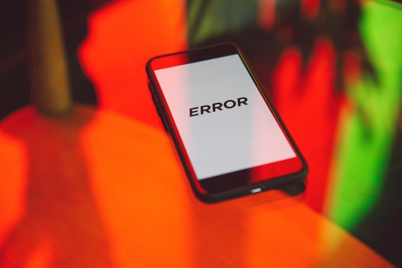error en un smartphone