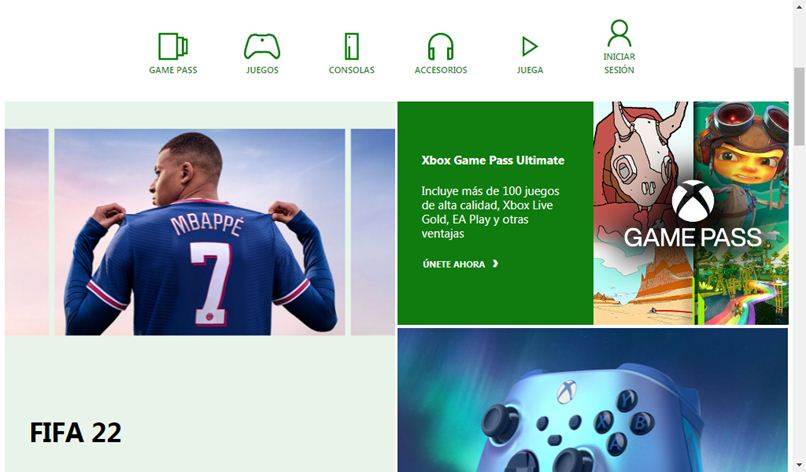 pagina oficial de Xbox