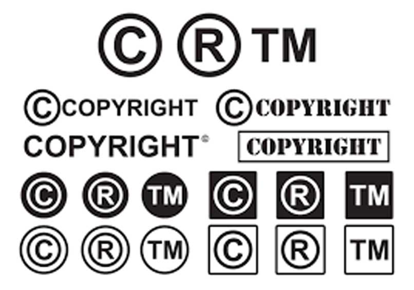 simbolos de copyright